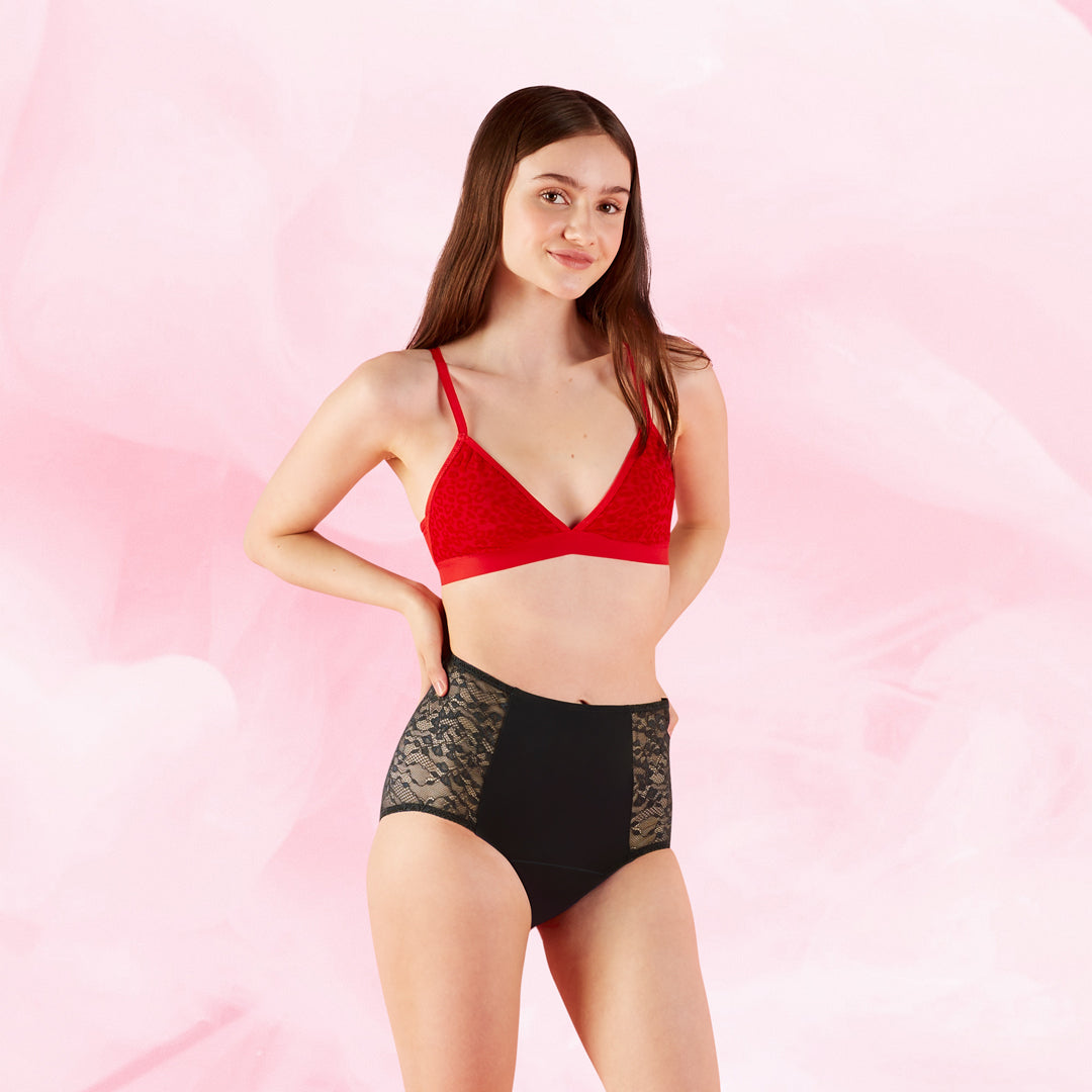 Period Underwear
      Kraftigt flowhigh-waist-floral-heavy