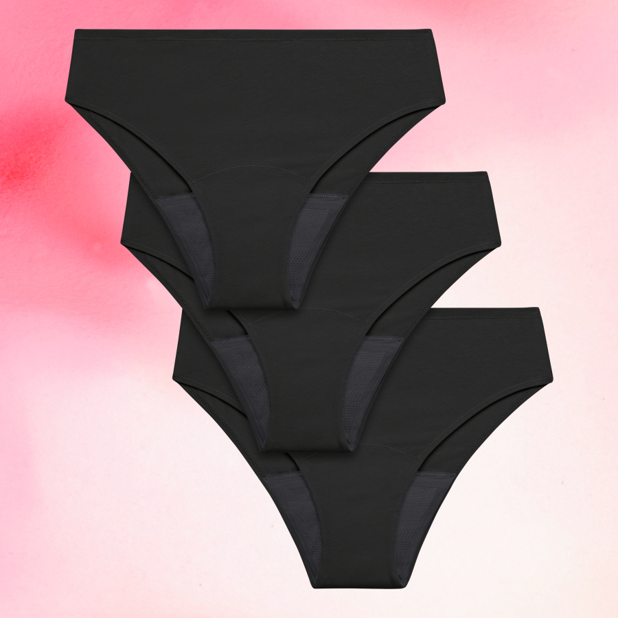 Period Underwear
      Kraftigt flowessentials-brazilian-heavy-3-pak-menstruationstrusser