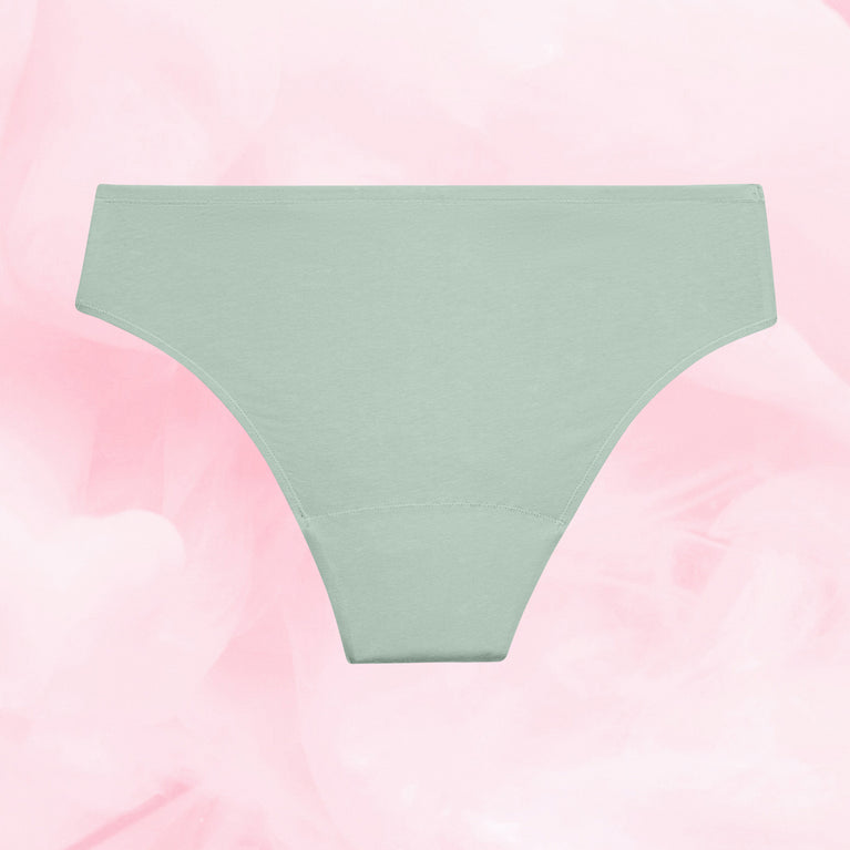 ComfortFit Essentials Brazilian Moderat Flow menstrual underwear with high waist design.