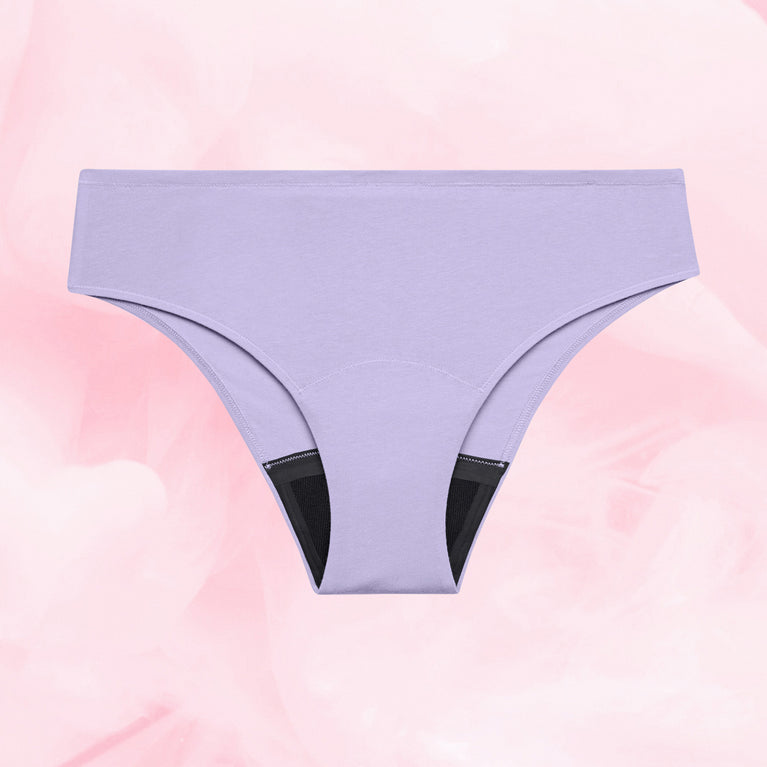 ComfortFit Essentials Brazilian Moderat Flow menstrual panties, OEKO-TEX®-certified.