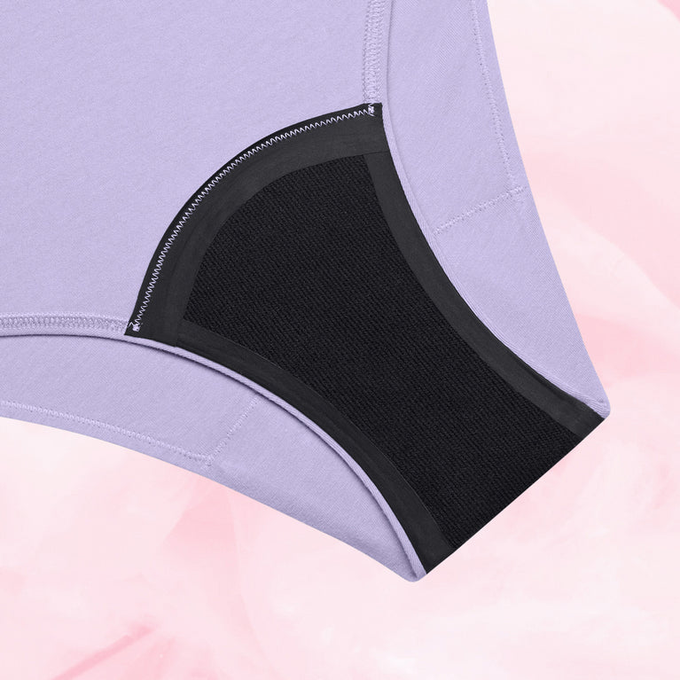 ComfortFit Essentials Brazilian Moderat Flow menstrual underwear, showcasing breathable design.