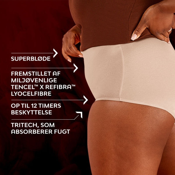 Premium Comfort High Waist Let Flow Menstruationstrusser