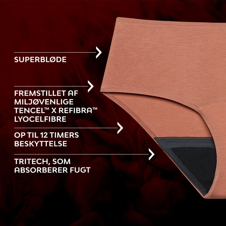 Premium Comfort Hipster Moderat Flow Menstruationstrusser