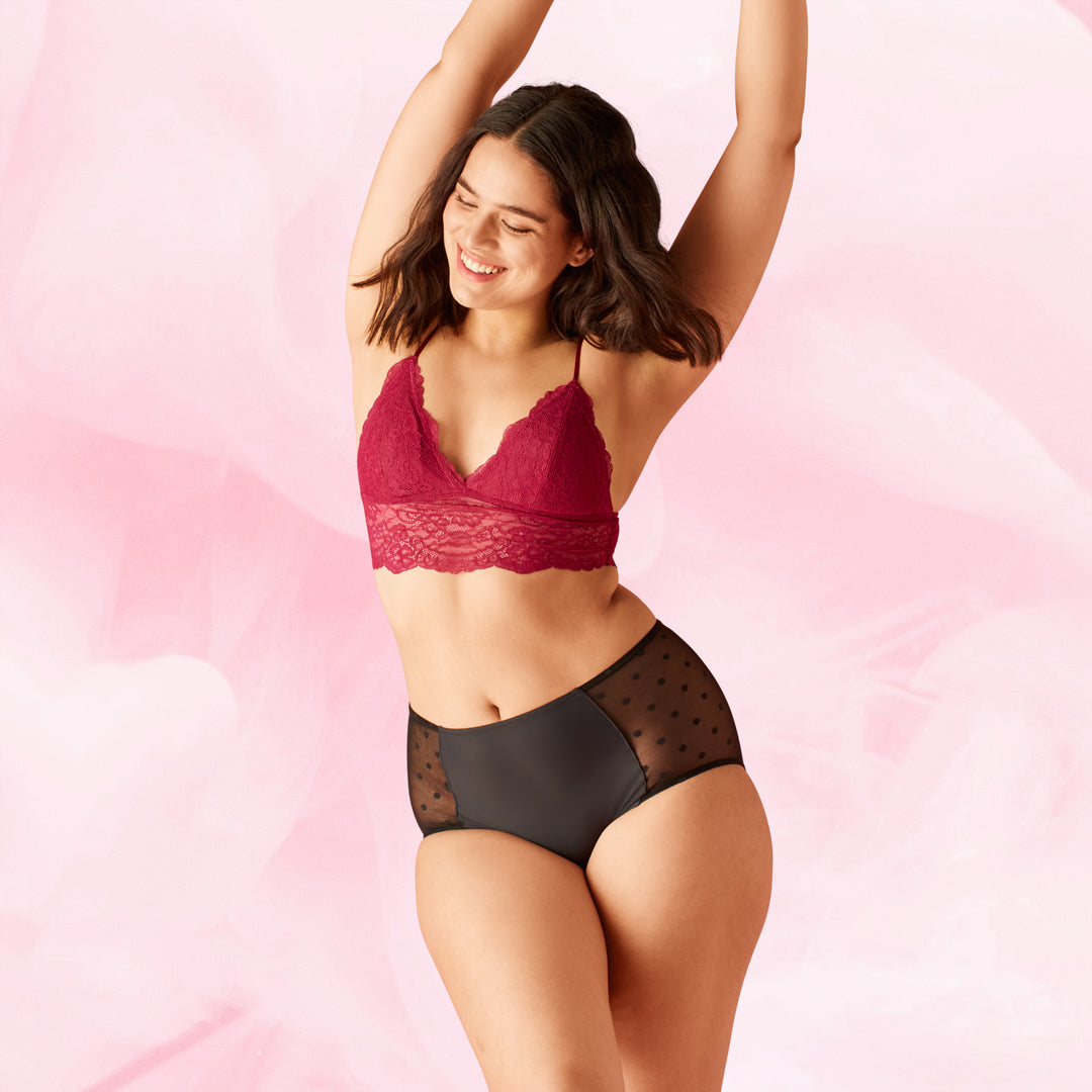 Period Underwear
      Moderat flowhigh-waist-dots-moderate