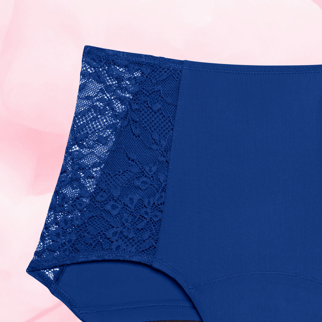 Højtaljet Snit Floral Kraftigt Flow Menstruationstrusser