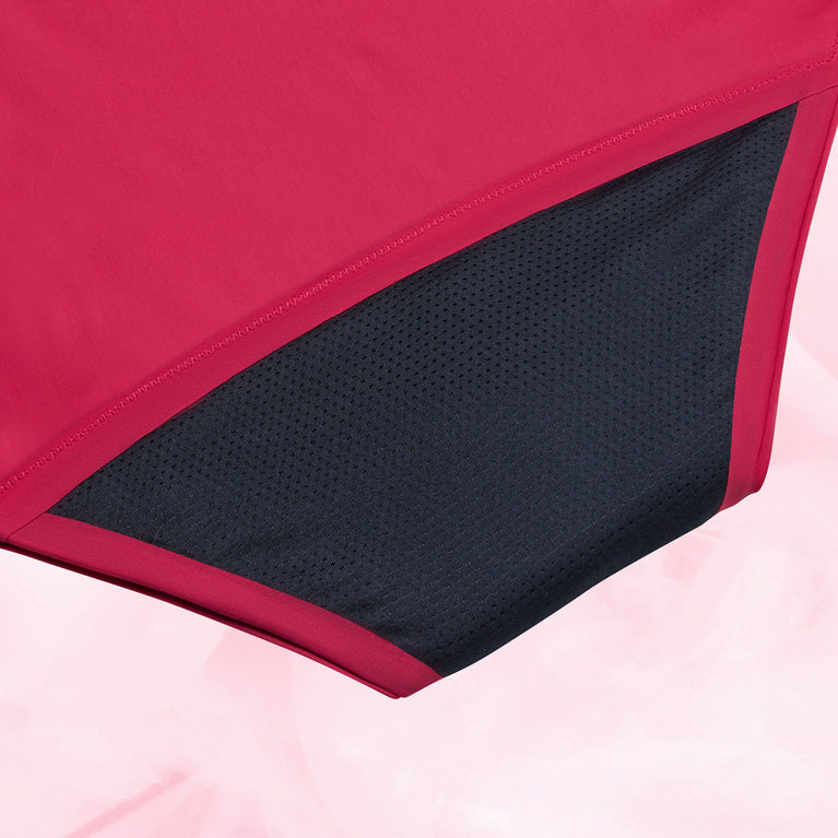 High-waisted Floral Heavy Flow Menstrual Panties with lace side details.