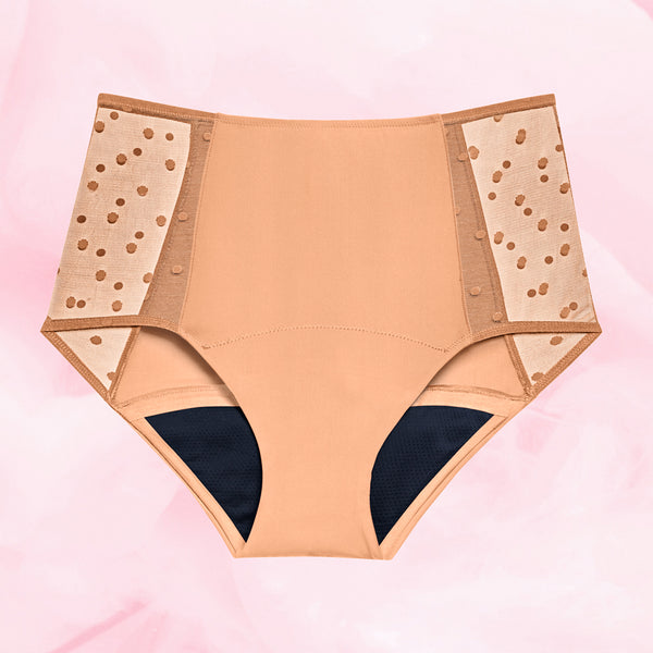 Højtaljet Snit Dots Let Flow Menstruationstrusser