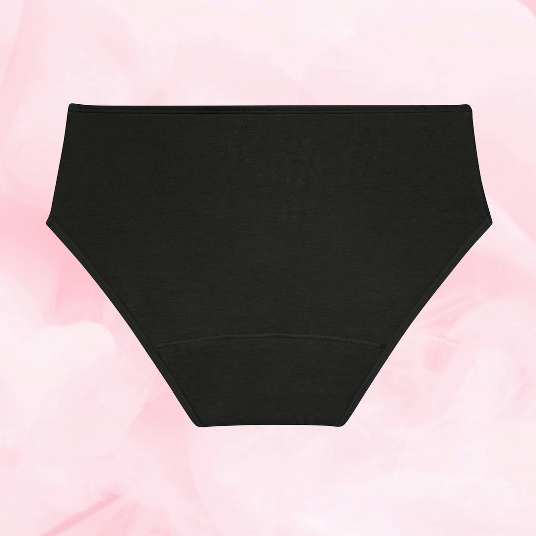 Teens Hipster Kraftigt Flow 5-pak sorte højtaljede trusser.